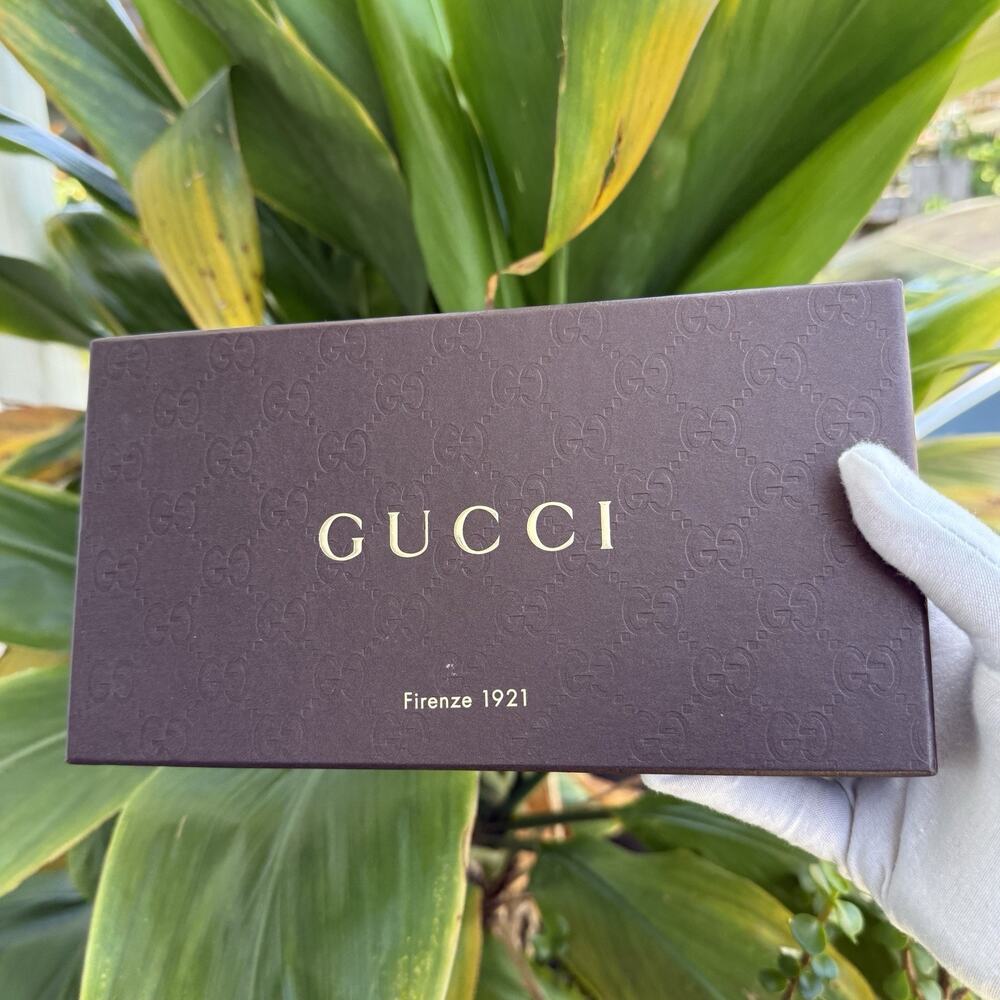 Authentic Gucci Long Wallet Empty Box Brown Guccissima Embossed Monogram